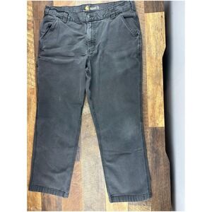 Carhartt Relaxed Fit Canvas Work Pants Men's 38x30 Gray Carpenter Utility